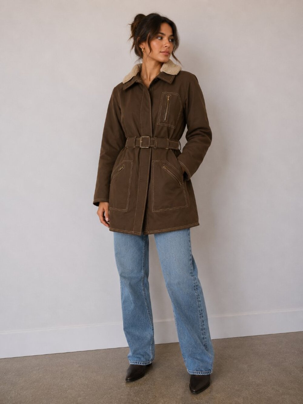 Vintage White Stag 70s Winter Coat Size Small
